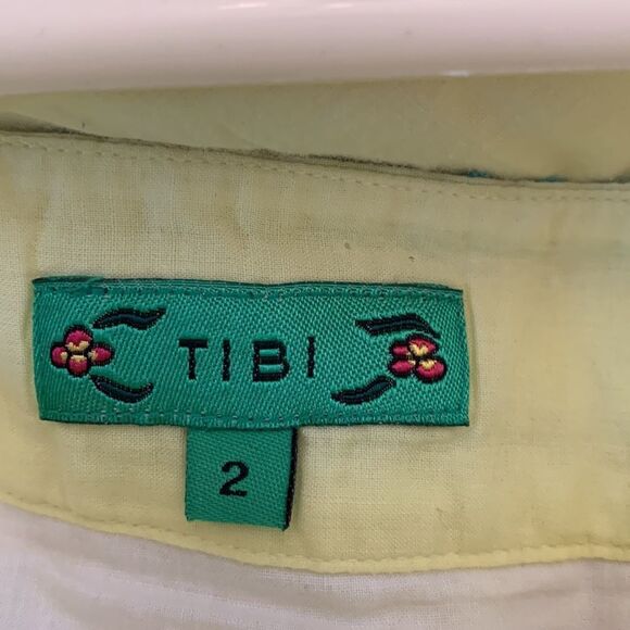 Tibi yellow decorative skirt Fully lined Size 2 - Picture 10 of 11